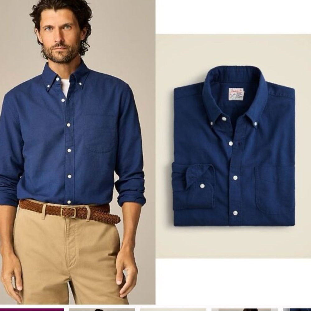 J.Crew Slim Fit Men's Blue Button-Down Shirt